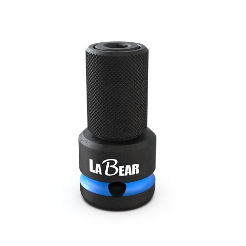 LABEAR - 1/2" Drive Female to 1/4" Hex Converter Impact Wrench Adapter, Quick Release, Quick Change Chuck, Square to Hex Bit Adapter, Impact Drill Adapter, Cr-Mo Steel Ratchet Wrenches Drivers - Image 1