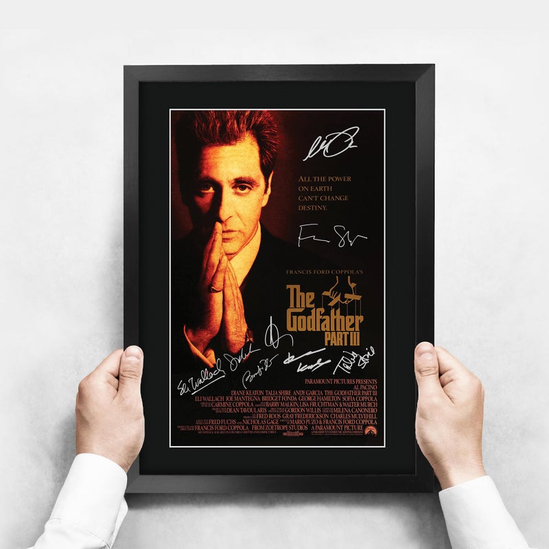 دب في - ديفيرن فيجن اوف ارت - ديفوفارت DVOFART بوستر بإطار بطابع فيلم The Godfather Part III – مقاس A3 (420×297 مم)، بتصميم توقيع مطبوع - Image 3