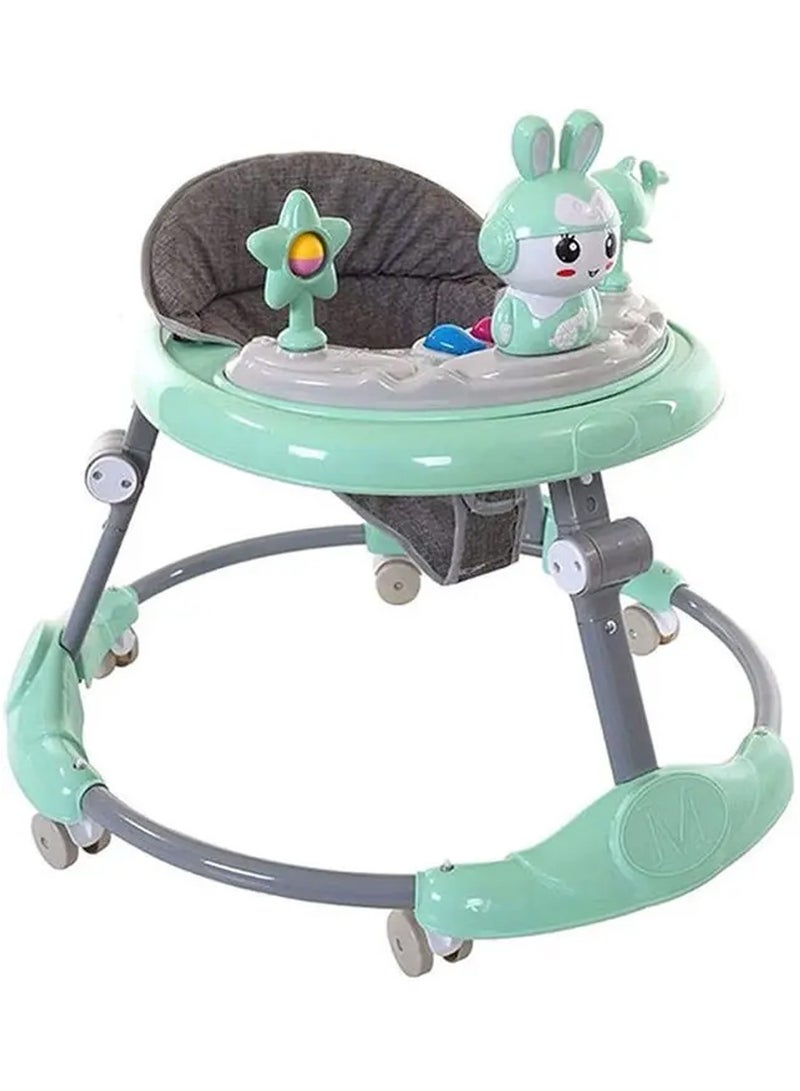 GOLD MANTIS Baby Walker with Musical Toys | Assorted Color | Foldable & Adjustable Height for Boys and Girls | Comfortable Seat | Baby Learning Walker (6+ Months) - Image 3