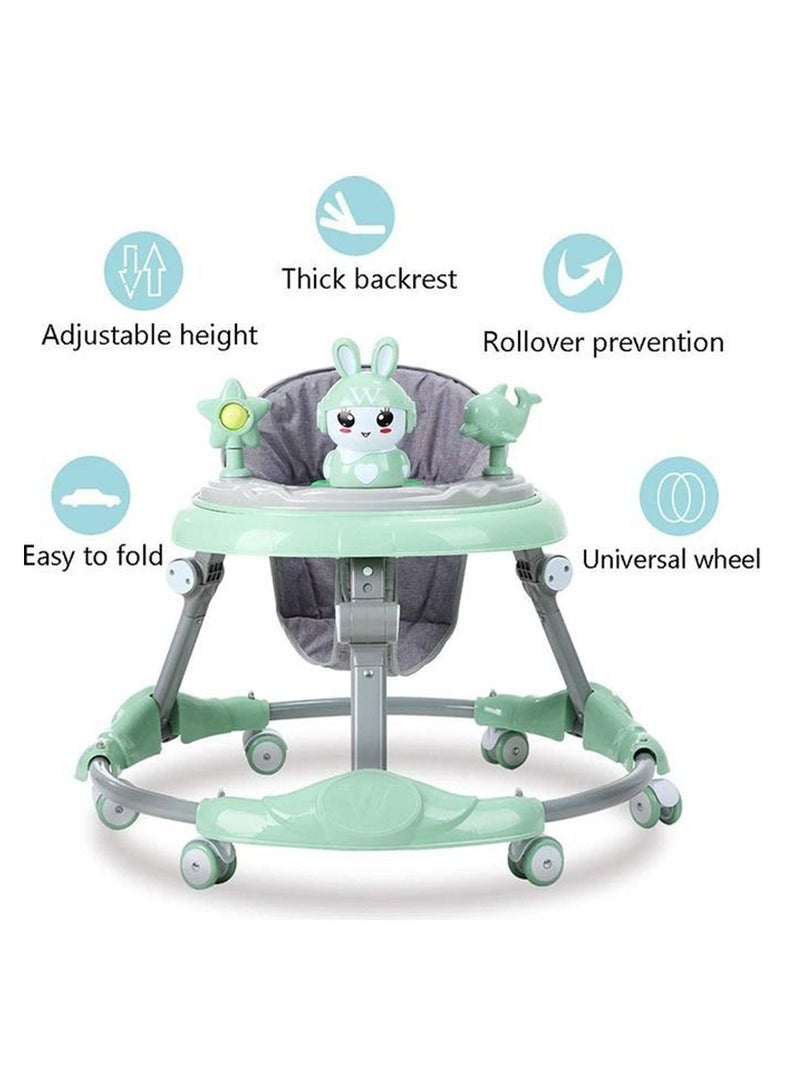 GOLD MANTIS Baby Walker with Musical Toys | Assorted Color | Foldable & Adjustable Height for Boys and Girls | Comfortable Seat | Baby Learning Walker (6+ Months) - Image 4