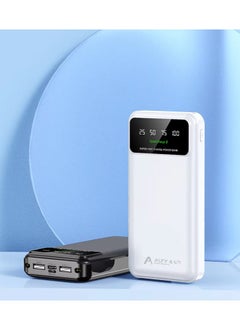 ALFY & CO 20000 mAh Power Bank Portable Charger USB Type C Battery Pack 22.5W Fast Charging Compatible with iPhone 16 15 14 13 Pro Max Samsung Galaxy Z Fold 6 S24 S23 S22 S21 Ultra Apple Watch Airpods iPad white  - Image 2