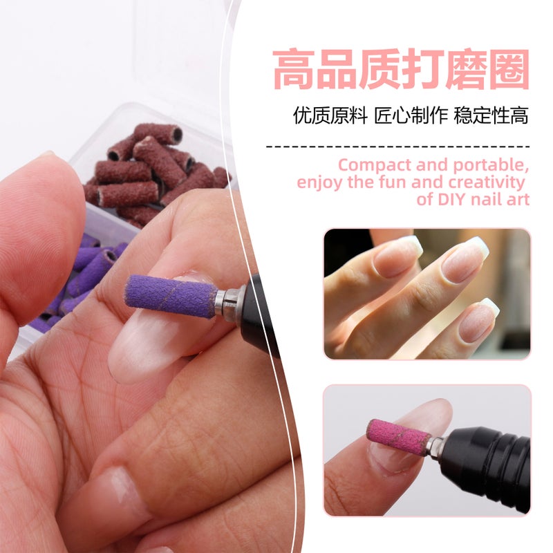 New 3Mm Mini Nail Scrub Ring Nail Art Manicure Polishing Exfoliating Small Size Sand Ring Boxed - Image 5