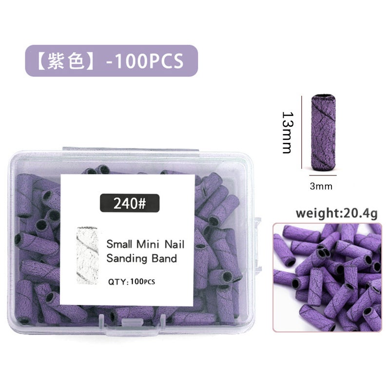 New 3Mm Mini Nail Scrub Ring Nail Art Manicure Polishing Exfoliating Small Size Sand Ring Boxed - Image 1