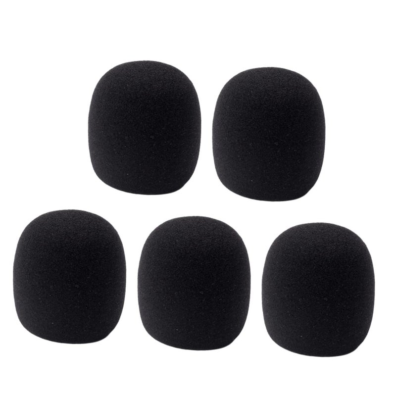 Black Microphone Caps 10pcs Protective Sponge Covers for Handheld Stage Mic Recording Streaming Keep Clean from Saliva Dust - Image 2