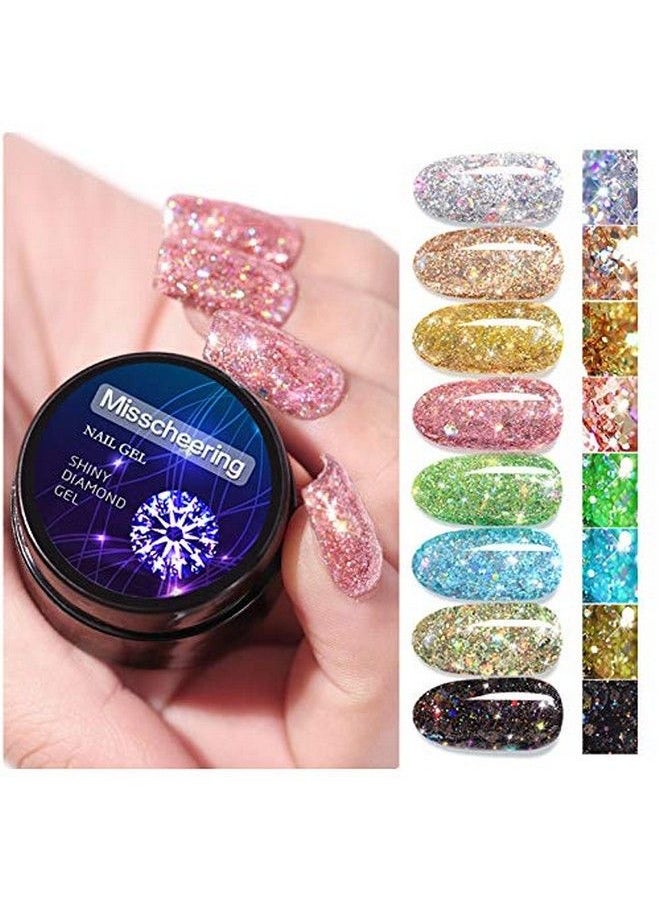 Store2508 - Misscheering Uv Shiny Glitter Diamond Nail Gel Polish 5Ml (A001) - Image 1