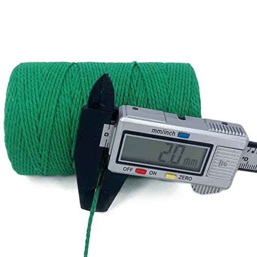 Leecogo Twine String,500 Feet Cotton Butchers Twine String Cooking Kitchen Twine for Crafts Roasting Gift Wrapping DIY Decoration Gardening Packing Materials,Green - Image 2