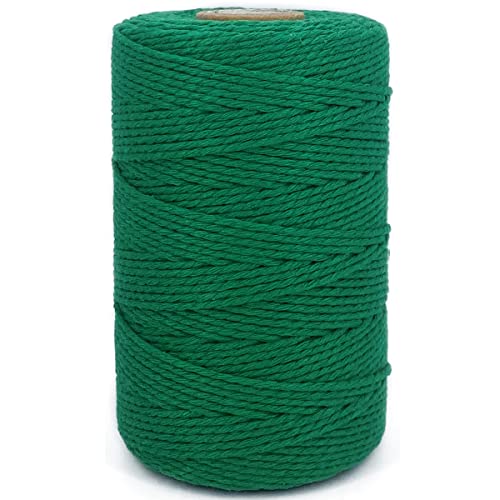 Leecogo Twine String,500 Feet Cotton Butchers Twine String Cooking Kitchen Twine for Crafts Roasting Gift Wrapping DIY Decoration Gardening Packing Materials,Green - Image 1