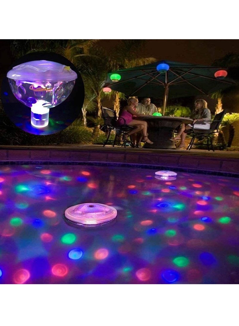 SOLARAE Floating Pool Led Tub Lights, Underwater Lamp for Bath Disco Pond Swimming Child Toys, 5 Modes Assorted Color Battery Operated for Bathing Time, Ponds, Pools Party - Image 2