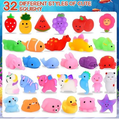 OCTERIC 32 Pack Mochi Squishy Toys Kawaii Squishies Stress Relief Toys Pack for Kids Boys Girs Party Favors Bulk Easter Egg Fillers Easter Hunt Basket Stuffers - Image 5