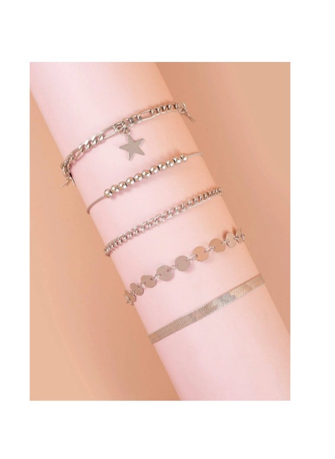 Shein 5pcs Star Charm Anklet  - Image 2