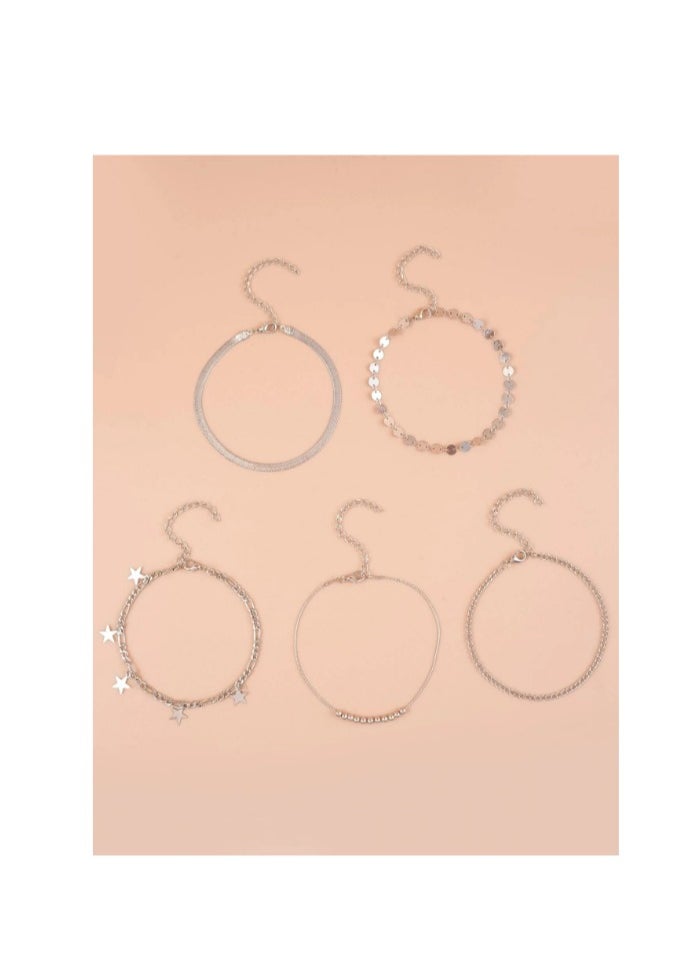 Shein 5pcs Star Charm Anklet  - Image 3