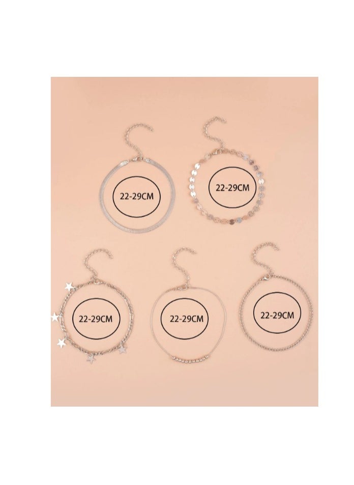 Shein 5pcs Star Charm Anklet  - Image 4