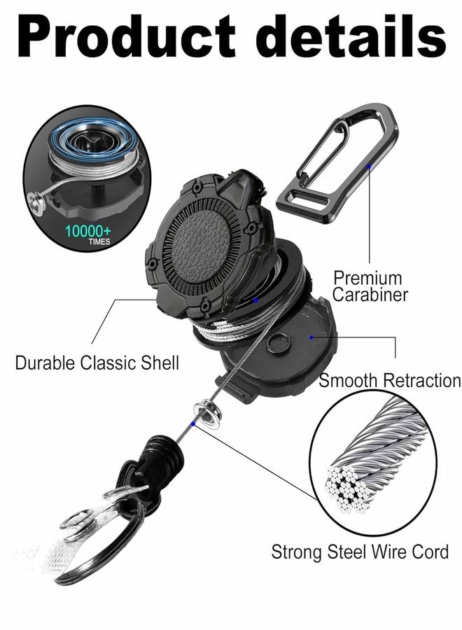 YSFVNP Id Card Holder for Office, Id Card Holder, Retractable Keychain with Id Card for Men with Waterproof for Office & School Use - Image 3