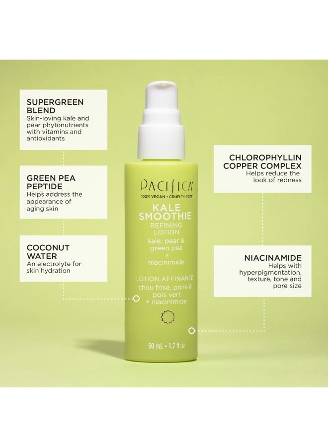Pacifica Face Moisturizer - Kale Smoothie Face Lotion w/Niacinamide, Copper, Super Foods & Plant Extract - Reduces Pore Size & Redness, Improves Skin Texture Vegan & Cruelty-Free Dermatologist Tested - Image 2