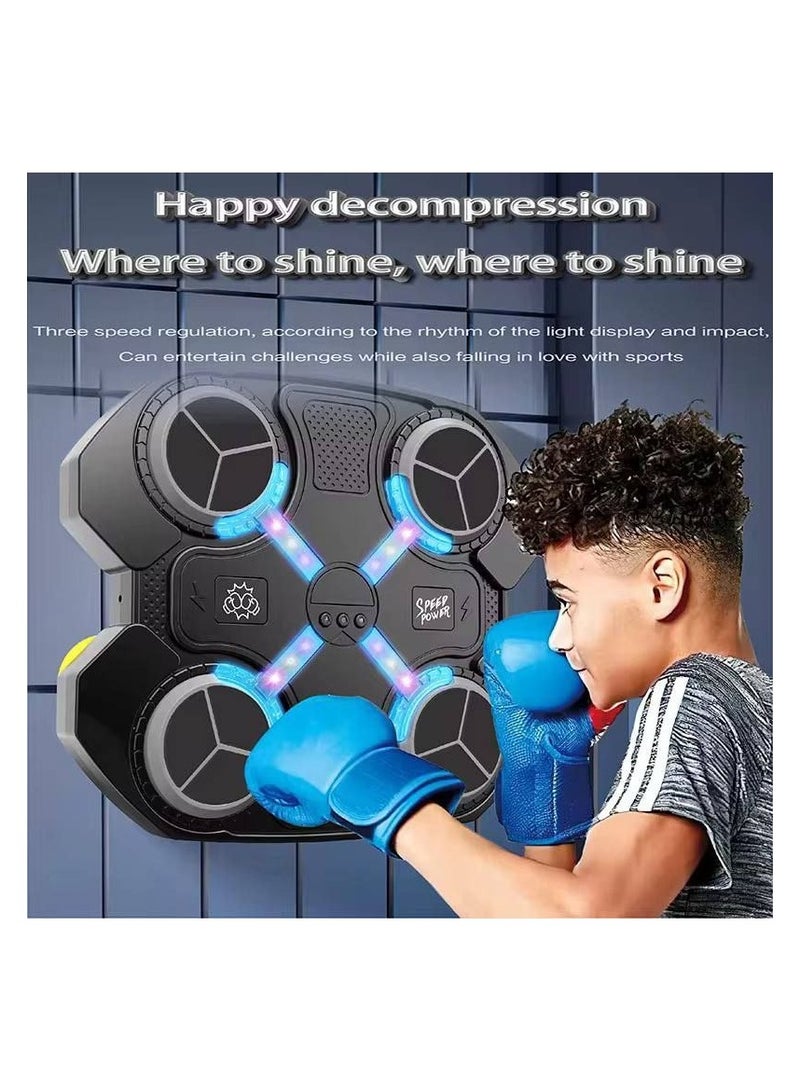 إيفا "آلة ملاكمة موسيقية للأطفال، آلة ملاكمة موسيقية ذكية مع تسجيل رقمي وضوء قابل للتعديل، مدرب ملاكمة على الحائط بسرعة قابلة للتعديل، معدات تدريب لعبة الملاكمة للبنات والأطفال في المنزل والجيم " - Image 2