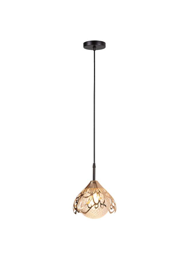 Best Power Decorative Metal Frame Pendant Lamp 2248-1, Adjustable 80cm Length, E27 Lamp Base (Bulb Not Included) - Modern Ceiling Light for Living Room, Dining Room, Kitchen, and Hallways - Image 4