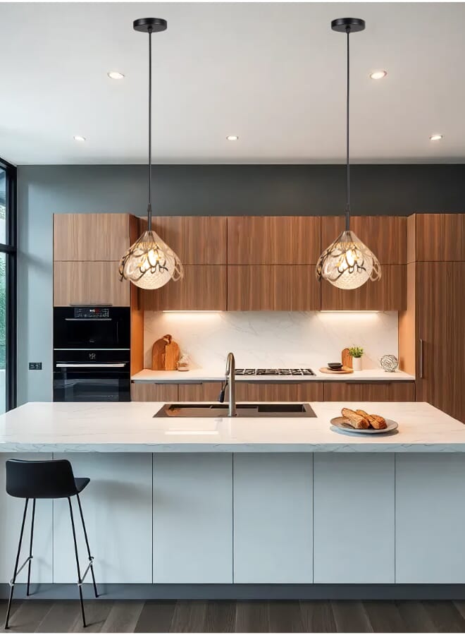 Best Power Decorative Metal Frame Pendant Lamp 2248-1, Adjustable 80cm Length, E27 Lamp Base (Bulb Not Included) - Modern Ceiling Light for Living Room, Dining Room, Kitchen, and Hallways - Image 2