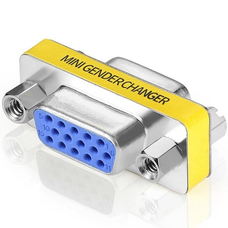 FEDUS VGA Jointer Coupler Joiner Extender 15 Pin Female to Female Coupler Cable Extender Female Both Side Female to Female Gender Changer - Image 1