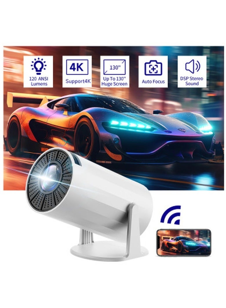 Smart Mini Projector 5G WIFI, Support 4K, Big Screen Experience with Premium 360 Sound Bluetooth Movie Projector Compatible With Android  - Image 2