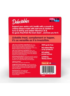 Hartz Hartz Delectables Bisque Lickable Wet Cat Treats for Senior Cats, Senior Variety 12 Countt  - Image 1