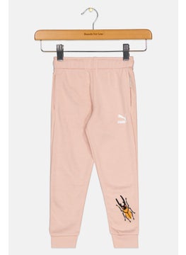 Toddlers Girl Sportswear Fit Outdoor Sweatpants, Dusty Pink