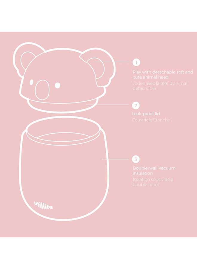 Utilife Zoofiesta Kids Insulated Food Jar - Koala - Vacuum Thermos for Hot & Cold Meals - Image 3