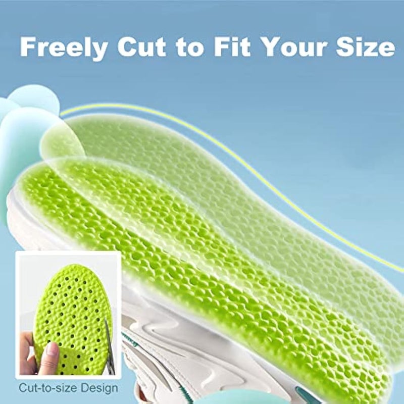 LAMAY 4D Cloud Insoles for Men Women, Memory Foam Boot Insoles, Comfortable and Breathable Massage Cushion Shoe Inserts with Arch Support, Trim to Fit All Shoe Types - Image 4
