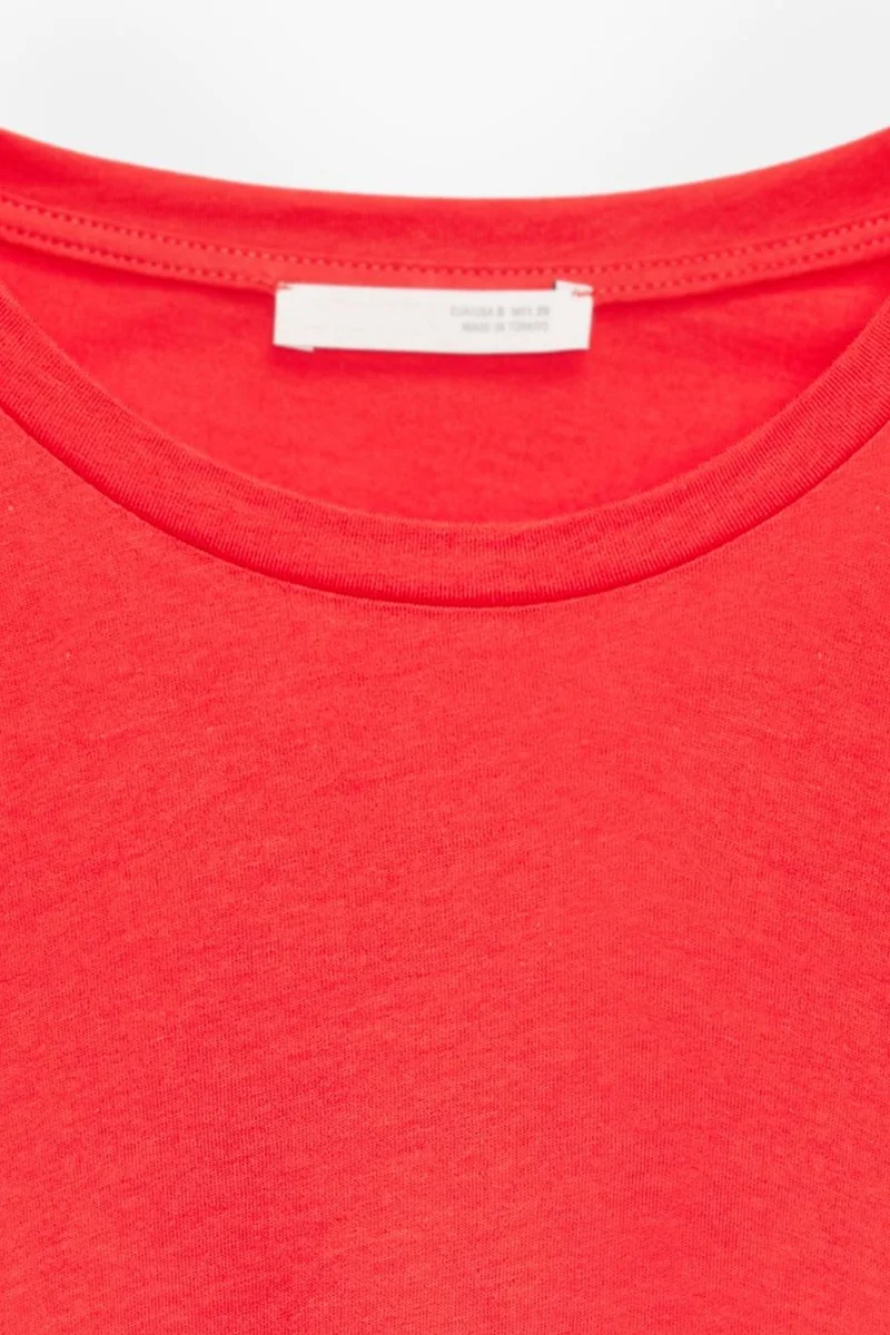 Dilvin Red DILVIN Women's Cotton Crew Neck T-Shirt for Women | Best Price UAE