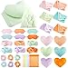 Fanfanwin 36 Pcs Sleepover Party Supplies for Girl Spa Slumber Birthday Favors Throw Blanket Pillow Eye Mask Headband Scrunchies Solid ColorMacron Color - Image 2