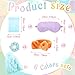 Fanfanwin 36 Pcs Sleepover Party Supplies for Girl Spa Slumber Birthday Favors Throw Blanket Pillow Eye Mask Headband Scrunchies Solid ColorMacron Color - Image 4