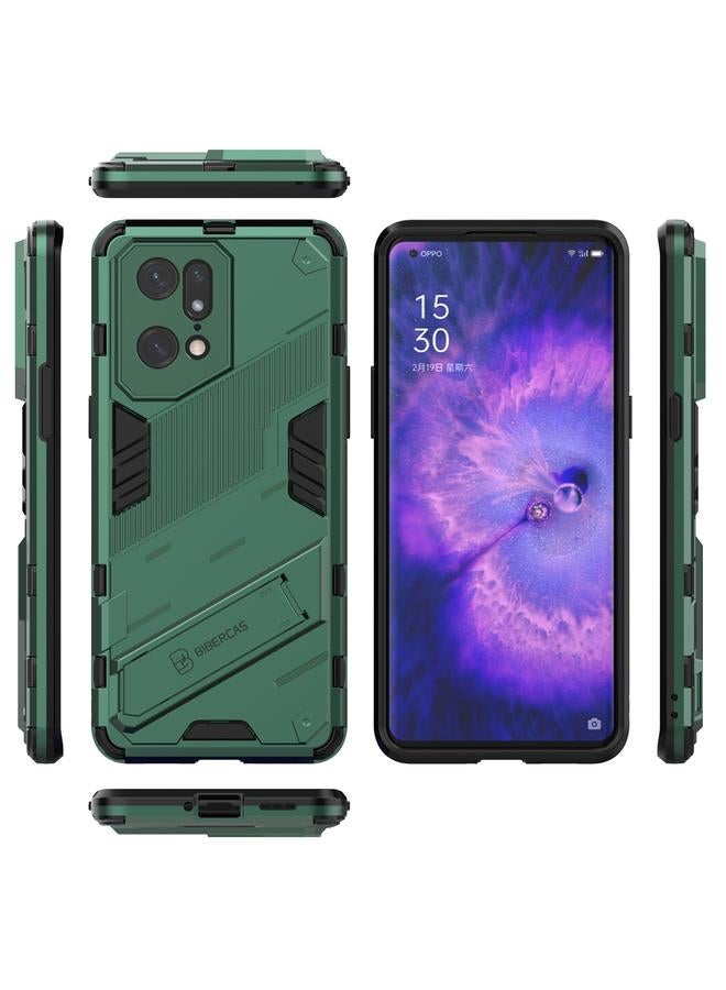 S-TOP Case For OPPO Find X5 Pro Punk Armor 2 in 1 PC + TPU Shockproof Phone Case with Invisible Holder - Image 2