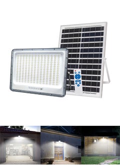 صنبميبج مصباح LED يعمل بالطاقة الشمسية بقوة 300 واط، مع جهاز تحكم عن بعد، من الغسق حتى الفجر، 24000 لومن، 6500 كلفن، مقاوم للماء IP65، مثبت على الحائط والعمود، مثالي للحظائر والمستودعات والفناءات الخلفية والحدائق  - Image 1