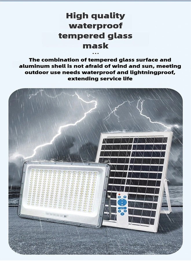 Sunbmebge 300W LED Solar Flood Light,Remote Control,Dusk to Dawn,24,000 Lumens,6500K,IP65 Waterproof,Wall and Pole Mount,Perfect for Barns,Warehouses,Backyards and Gardens  - Image 5