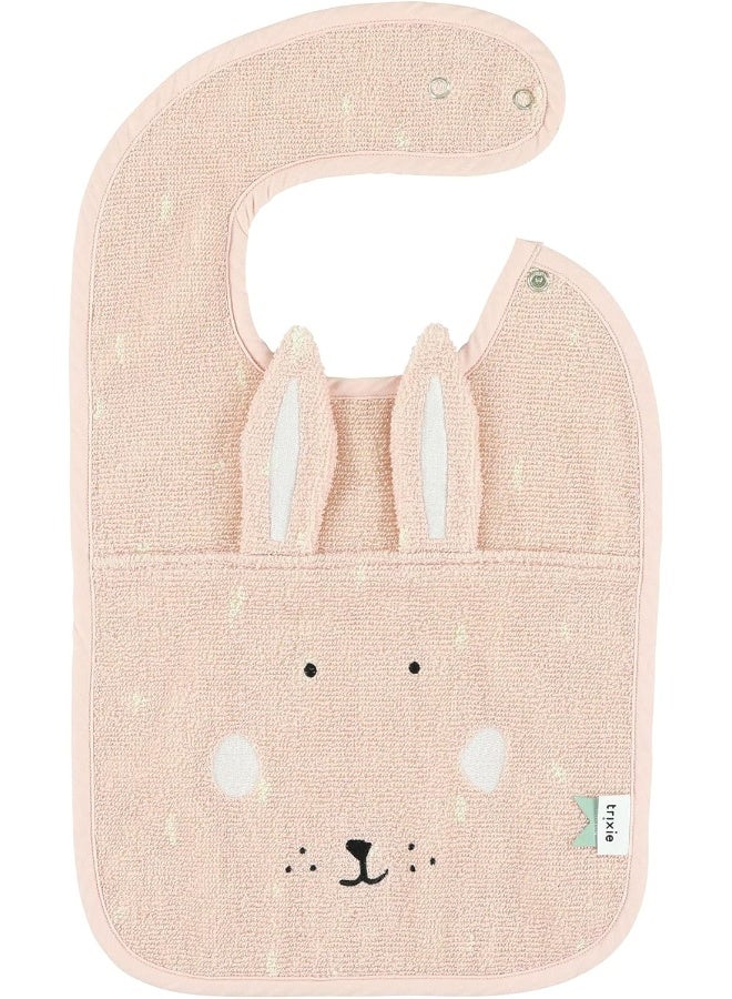 Trixie Mrs. Rabbit Bib - Organic Cotton Baby Feeding Bib - Image 1
