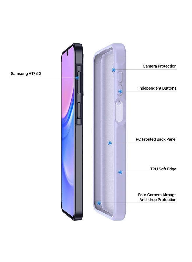 DUX DUCIS Yind Series Cover for the Samsung Galaxy A17 5G mobile phone a slim, TPU Hybrid PC  cover made of TPU, polycarbonate silicone - Light Purple - Image 3