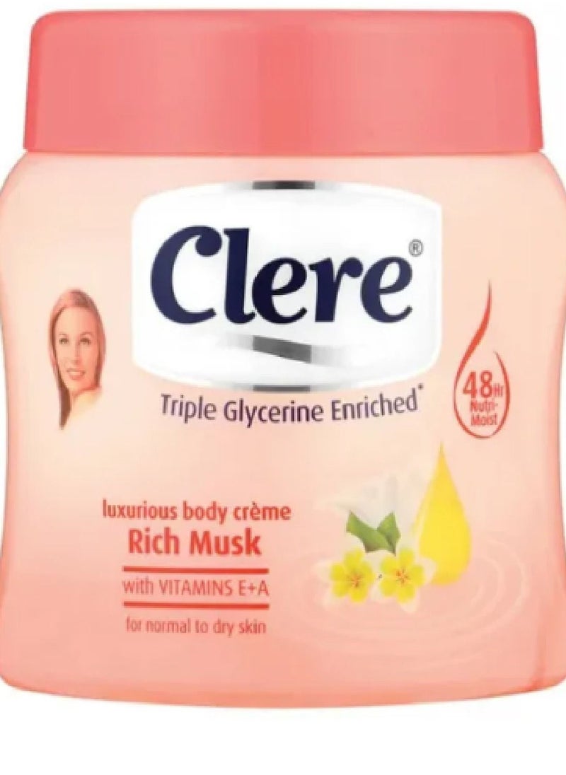 CLERE - Clear Body Cream Rich Musk 500ml - Image 1