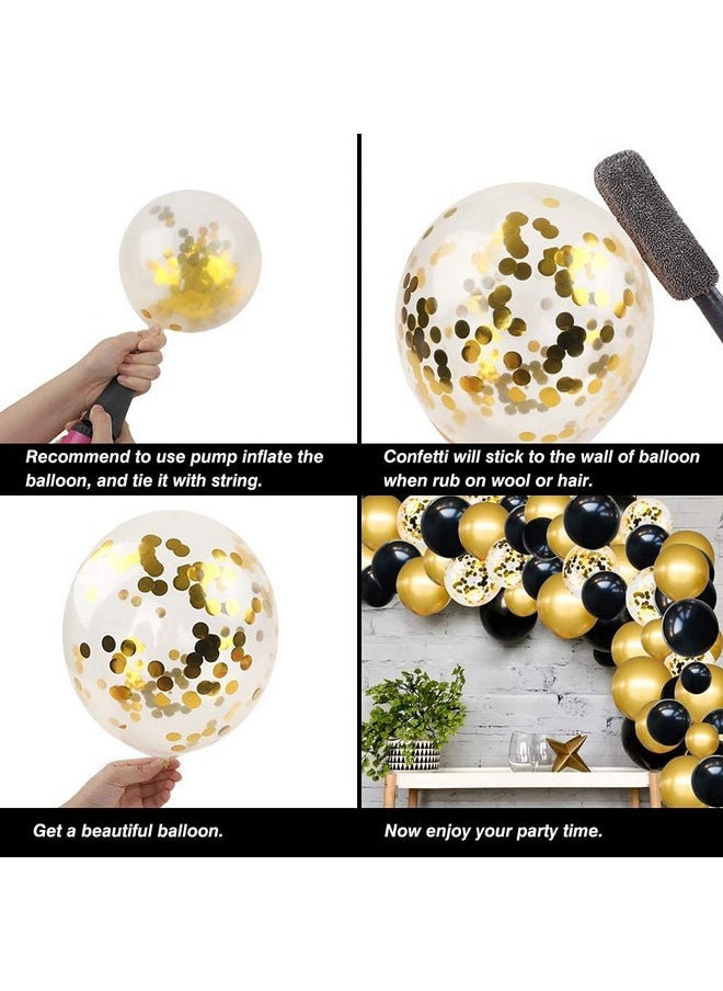 هونج كونج بالونز - مجموعة زينة عيد الميلاد من HK Balloons، مكونة من 114 قطعة باللون الأسود الذهبي، ومجموعة أقواس البالونات، للأولاد والبنات والزوجات والأزواج، ومجموعة زينة عيد الميلاد، ومجموعة ديكورات خلفية - Image 1