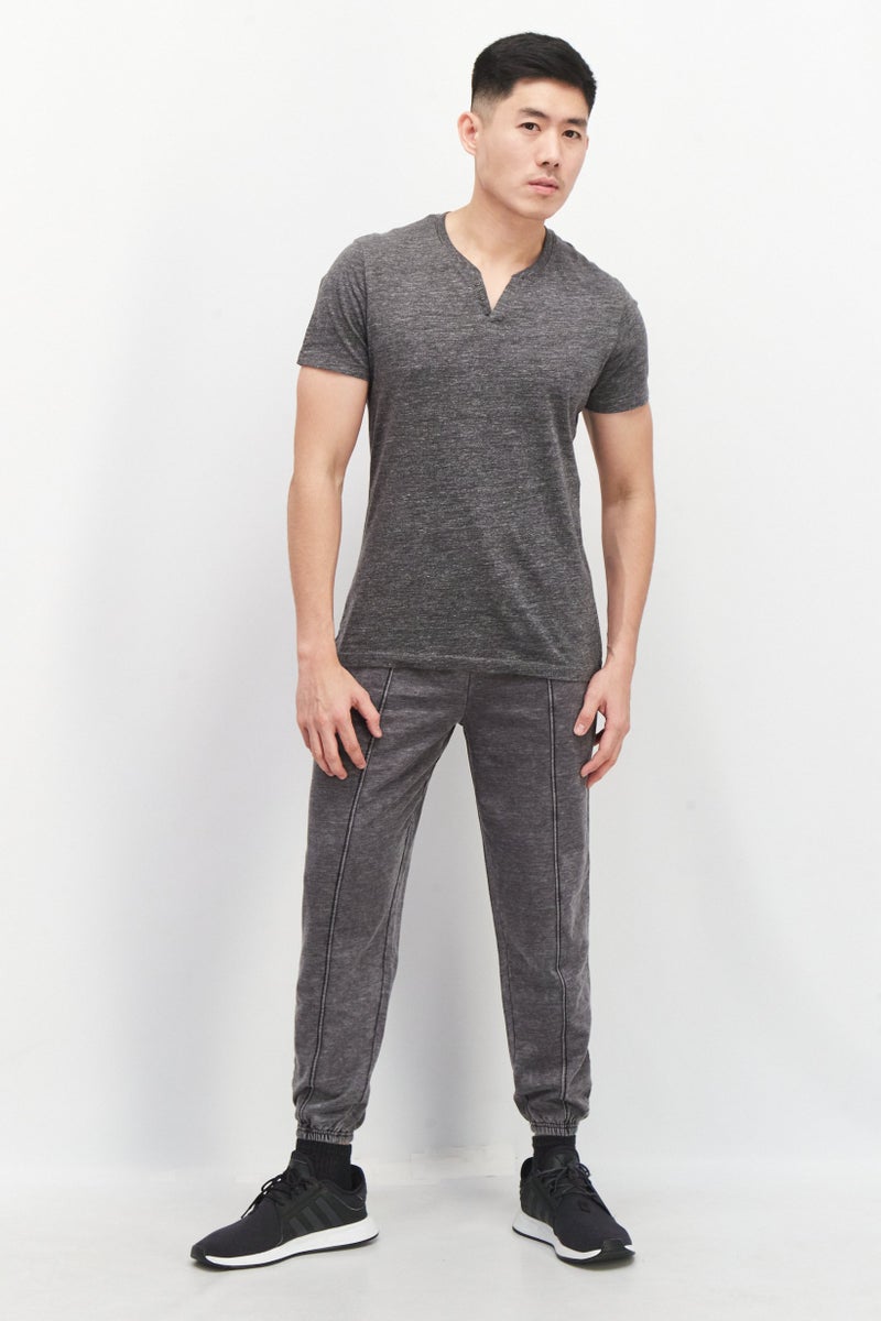 Sovereign Code Men Regular Fit Washed Drawstring Jogger Pants, Black  - Image 3