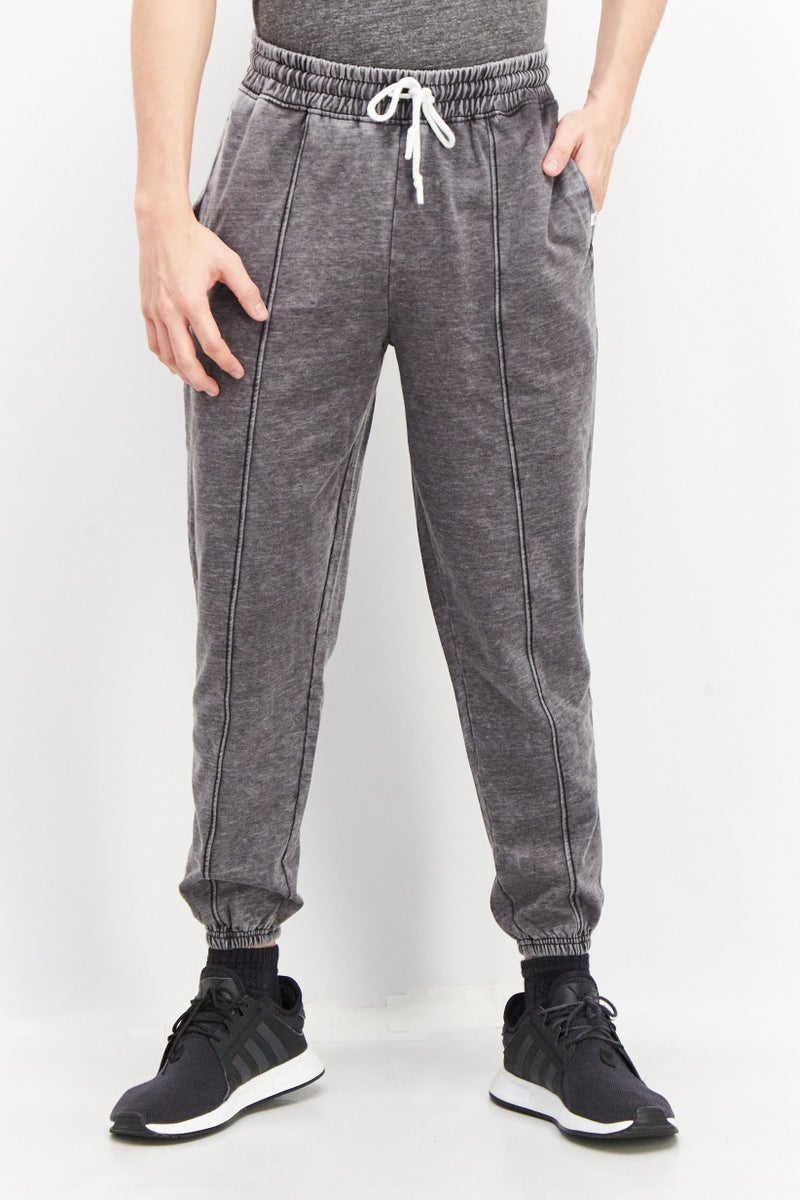 Sovereign Code Men Regular Fit Washed Drawstring Jogger Pants, Black  - Image 1