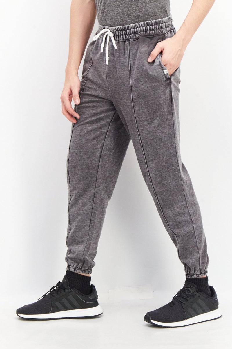 Sovereign Code Men Regular Fit Washed Drawstring Jogger Pants, Black  - Image 4