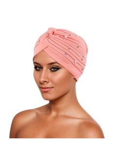 Beaded Indian Hat - Nude Pink