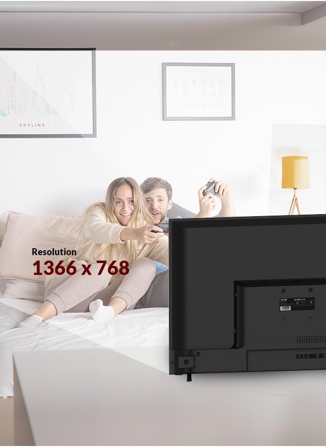 32" LED TV, Slim LED TV with WALL STAND and Remote Control, RO-32LP | HDMI & USB Ports ,Multi-language support.
