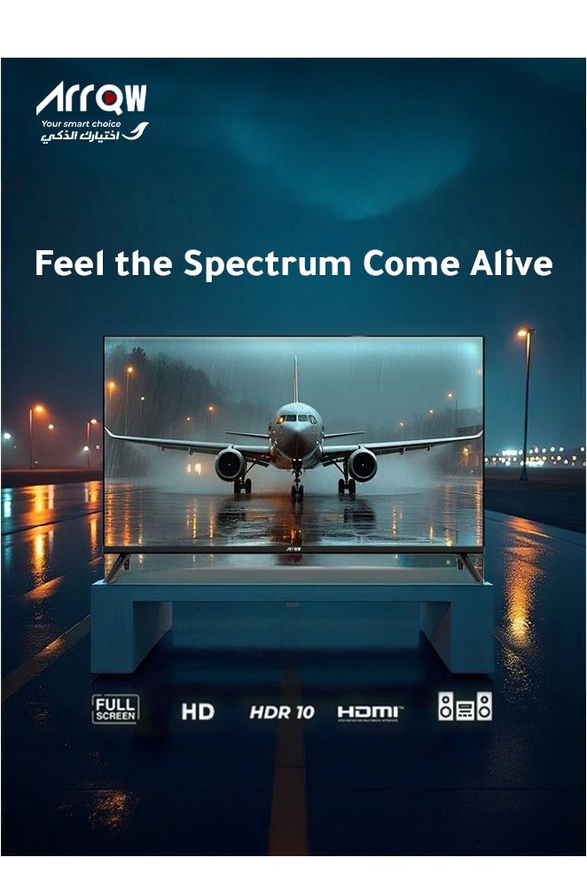 Arrow 32" LED TV, Slim LED TV with WALL STAND and Remote Control, RO-32LP | HDMI & USB Ports ,Multi-language support. - Image 3