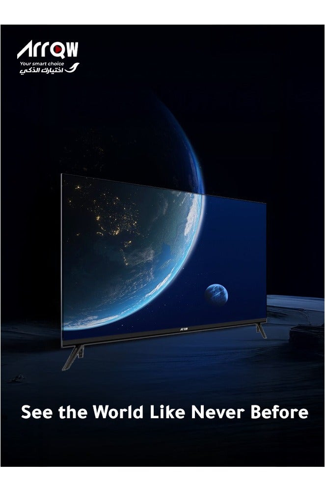 Arrow 32" LED TV, Slim LED TV with WALL STAND and Remote Control, RO-32LP | HDMI & USB Ports ,Multi-language support. - Image 2