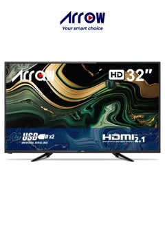 ARRQW Arrqw 32" LED TV, Slim LED TV with WALL STAND and Remote Control, RO-32LP | HDMI & USB Ports ,Multi-language support.  - Image 1