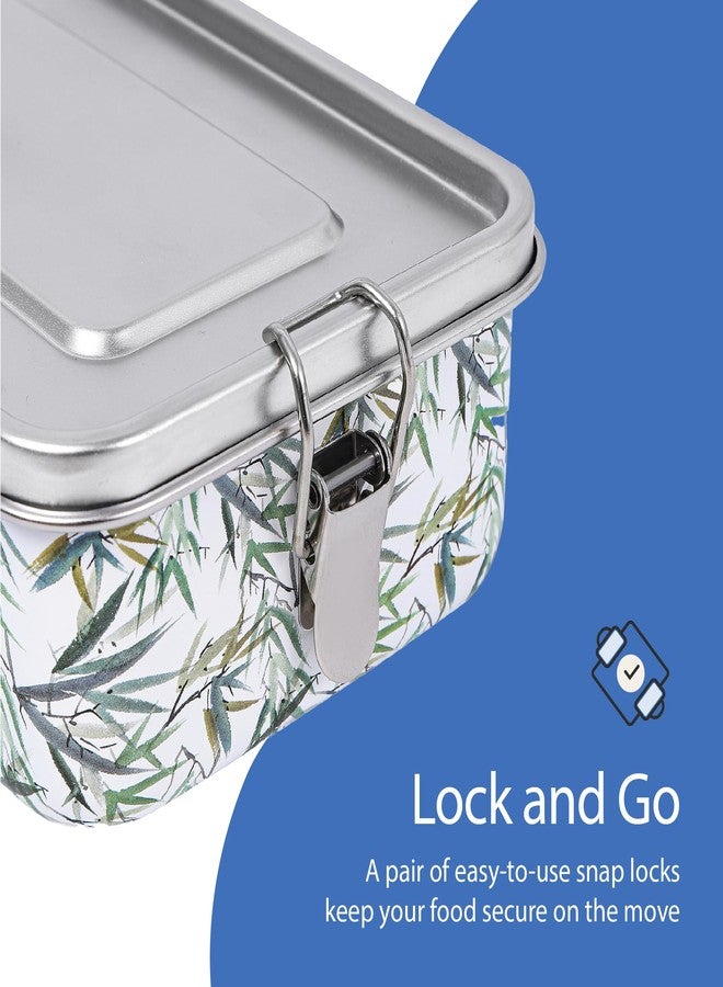 Chef's Path Bento Box with Aesthetic Bamboo Design, Leak-Proof 45.65oz Bento Lunch Box with Detachable Dividers, Airtight Silicone Lid for Fast and Easy Meal Prep - Image 5