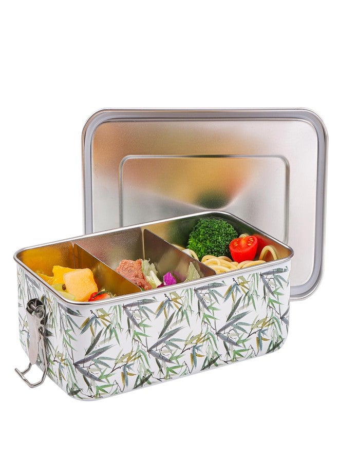 Chef's Path Bento Box with Aesthetic Bamboo Design, Leak-Proof 45.65oz Bento Lunch Box with Detachable Dividers, Airtight Silicone Lid for Fast and Easy Meal Prep - Image 1