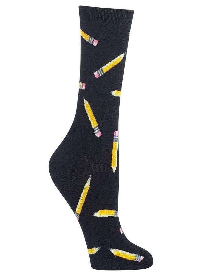 Hot Sox Womens Pencil Socks 1 Pair, Black, Shoe Size: 9-11