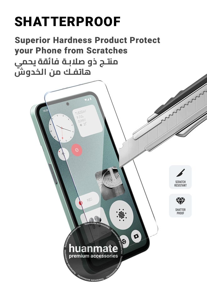 huanmate - Nothing CMF Phone (1) Tempered Glass Screen Protector – High Transparency, Delicate Touch, Anti-Explosion, Smooth Arc Edges, Easy Installation, Screen Protector for Nothing CMF Phone (1) - Image 1