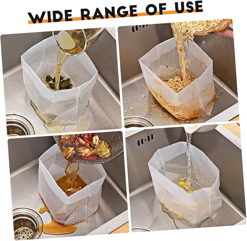 150 Pcs Standing Waste Bags Kitchen Sink Strainer Bags For Kitchen Bathroom Picnic Home - Image 4